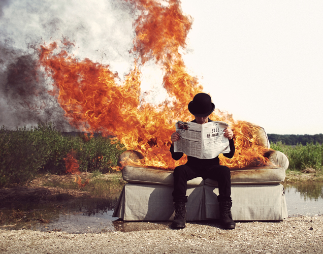 nicolas bruno couch on fire tophat photo hacking photography